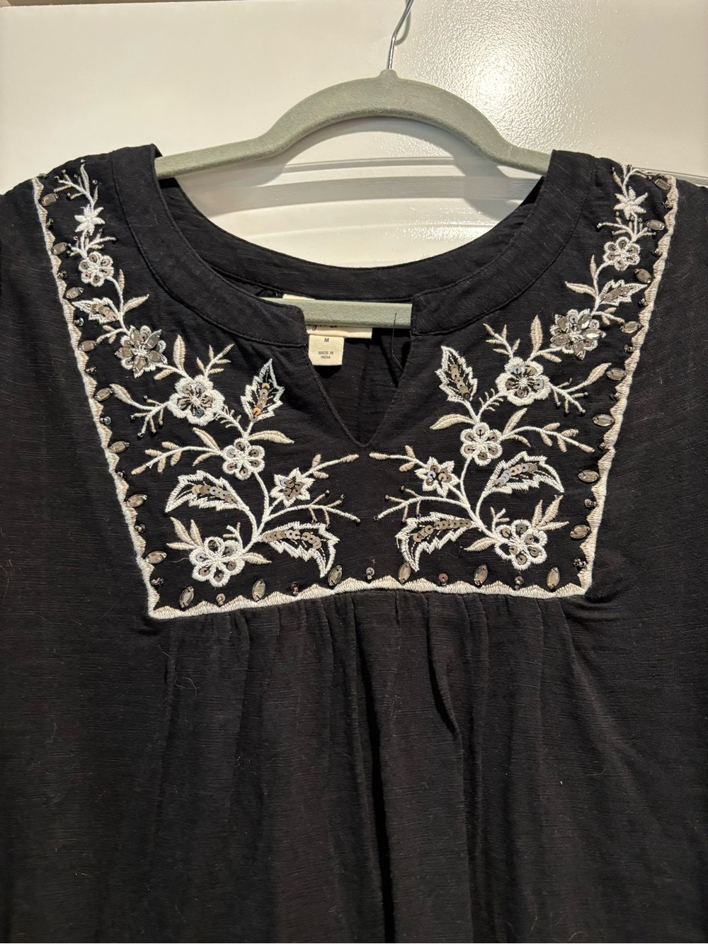 style and co black blouse